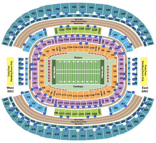 AT&T Stadium Arkansas Seating Chart