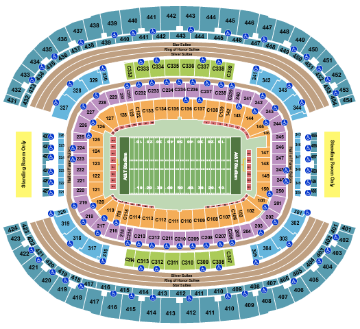 AT&T Stadium Arkansas Seating Chart
